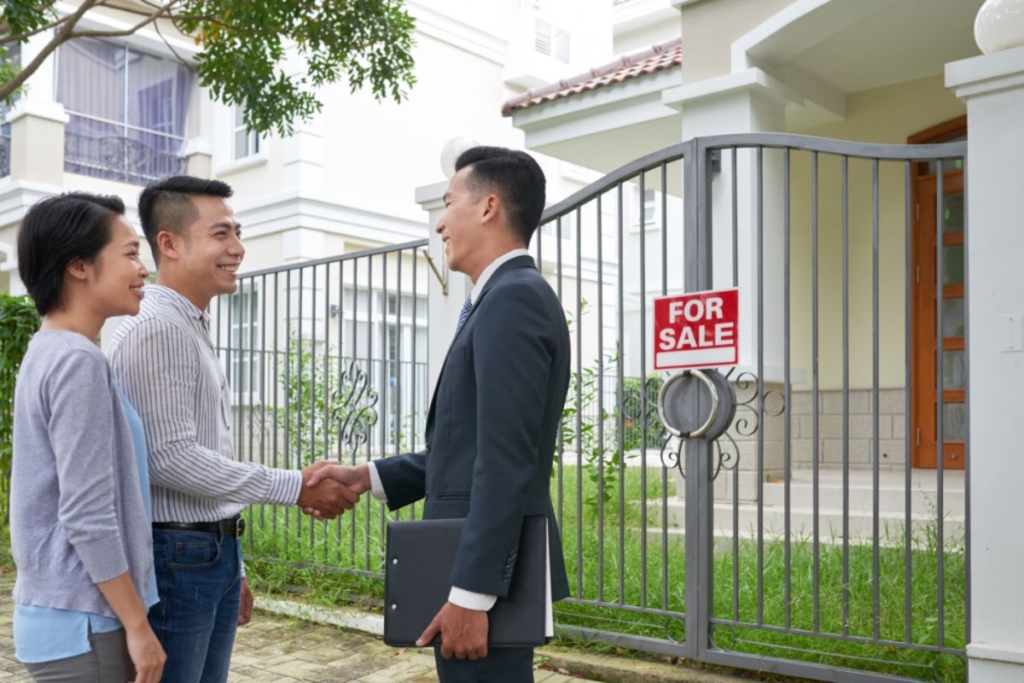 A young couple buying a house in the Luzon