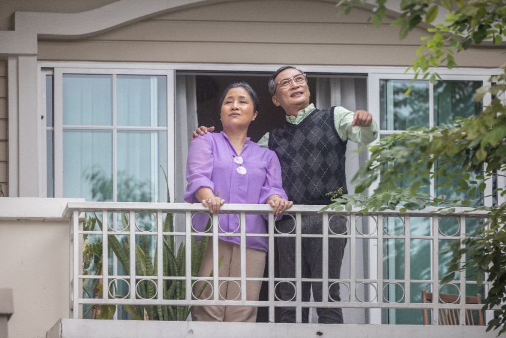 A senior Asian couple leaving peacefully in their house and lot in Alabang