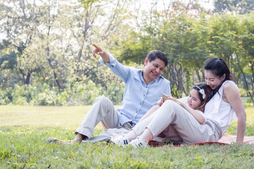 A family living quietly in a house and lot in Luzon