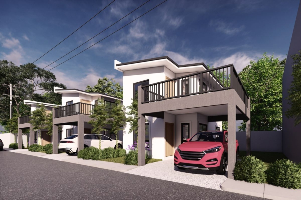 A render house and lots at Oakwood Residences 