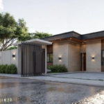 Modern subdivision entrance with accessible design for retirees